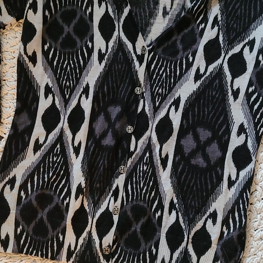 Tory Burch Sweater Medium Multi 100 Wool Lame - image 8